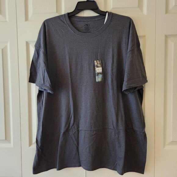 Athletic Works Mens 3XL Cotton Tee Charcoal Grey Heather Loose Fit Breathable - Picture 1 of 8